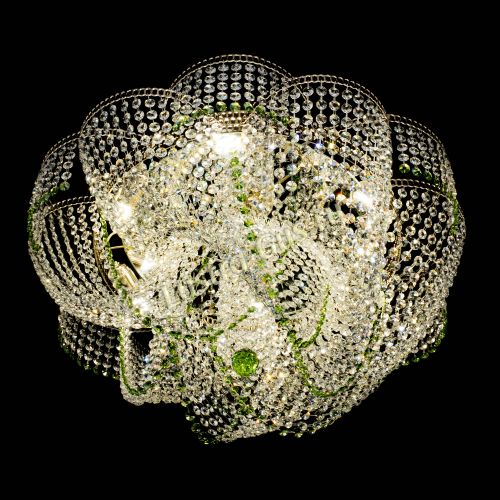 Люстра Есения зеленая в Ижевске Гусь Хрустальный