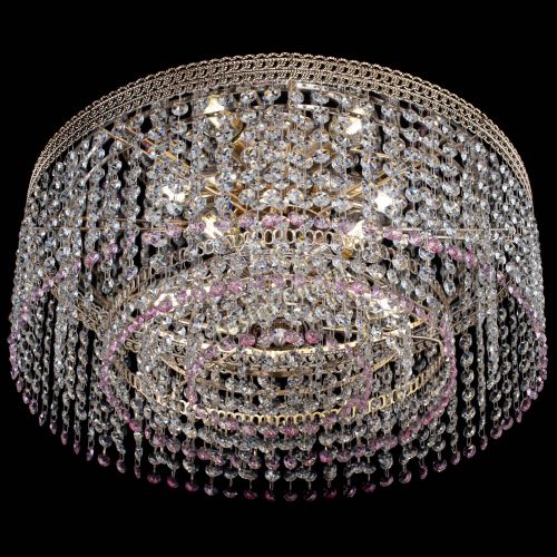 Люстра Флоренция капель оптикон розовая в Ижевске Гусь Хрустальный