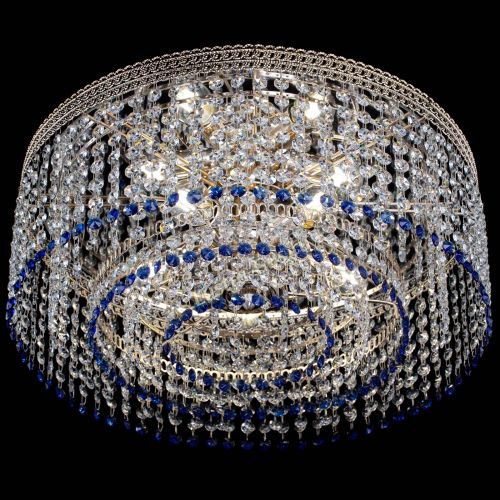 Люстра Флоренция капель оптикон синяя в Ижевске Гусь Хрустальный
