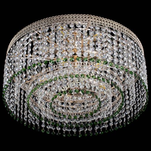 Люстра Флоренция капель оптикон зеленая в Ижевске Гусь Хрустальный