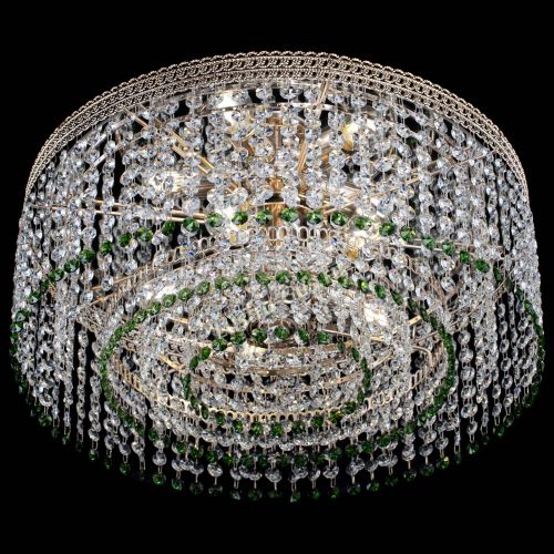 Люстра Флоренция капель оптикон зеленая в Ижевске Гусь Хрустальный