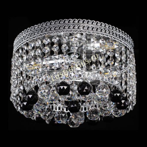 Люстра Флоренция шар №2 черная в Ижевске Гусь Хрустальный