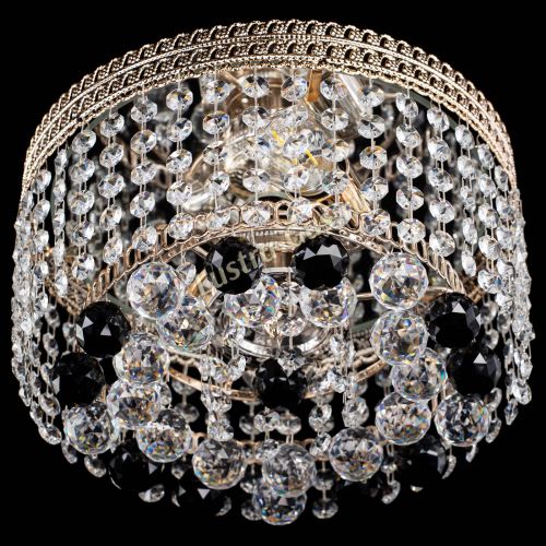 Люстра Флоренция шар №2 черная в Ижевске Гусь Хрустальный