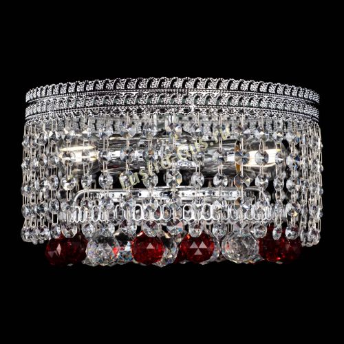 Люстра Флоренция шар №2 красная в Ижевске Гусь Хрустальный