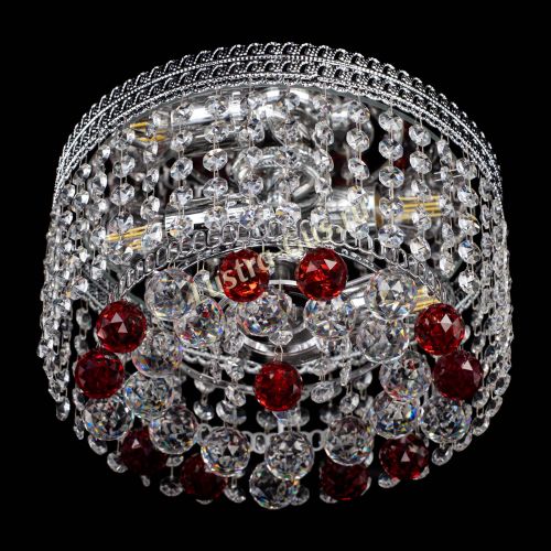 Люстра Флоренция шар №2 красная в Ижевске Гусь Хрустальный