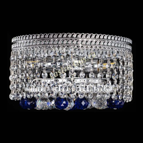 Люстра Флоренция шар №2 синяя в Ижевске Гусь Хрустальный