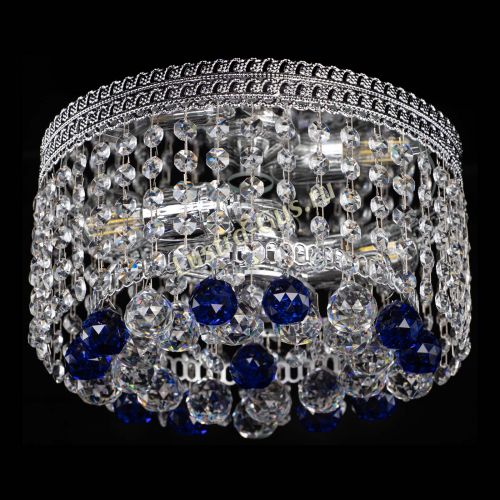 Люстра Флоренция шар №2 синяя в Ижевске Гусь Хрустальный