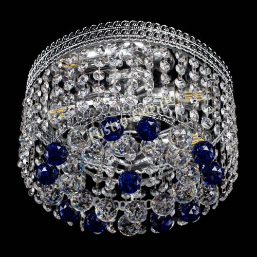 Люстра Флоренция шар №2 синяя в Ижевске Гусь Хрустальный