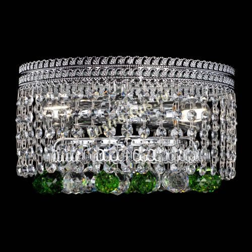 Люстра Флоренция шар №2 зеленая в Ижевске Гусь Хрустальный