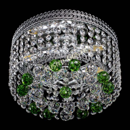 Люстра Флоренция шар №2 зеленая в Ижевске Гусь Хрустальный