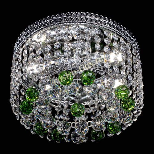 Люстра Флоренция шар №2 зеленая в Ижевске Гусь Хрустальный