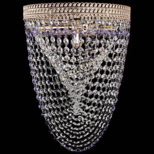 Люстра Флоренция Водоворот фиолетовая в Ижевске Гусь Хрустальный