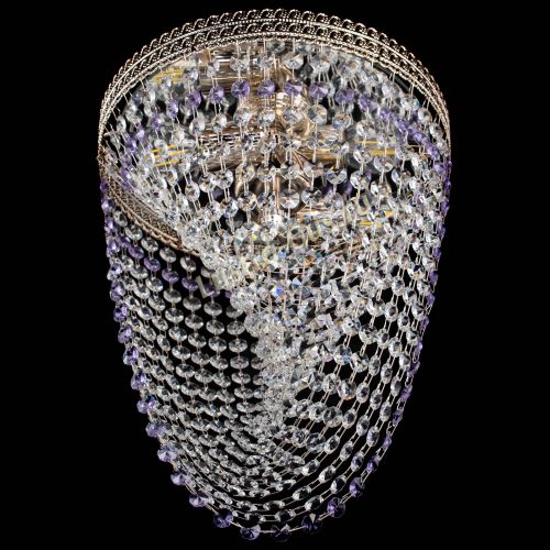 Люстра Флоренция Водоворот фиолетовая в Ижевске Гусь Хрустальный