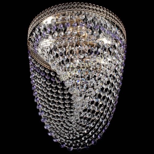 Люстра Флоренция Водоворот фиолетовая в Ижевске Гусь Хрустальный
