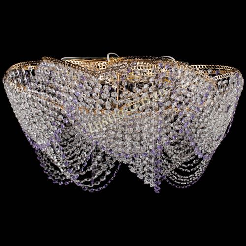 Люстра Галактика №4 фиолетовая в Ижевске Гусь Хрустальный