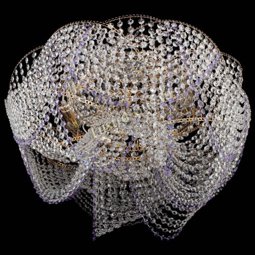 Люстра Галактика №4 фиолетовая в Ижевске Гусь Хрустальный