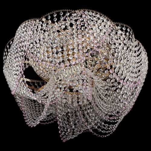 Люстра Галактика №4 розовая в Ижевске Гусь Хрустальный