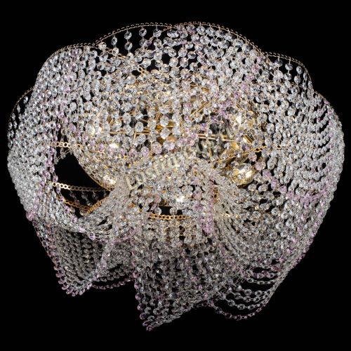 Люстра Галактика №4 розовая в Ижевске Гусь Хрустальный
