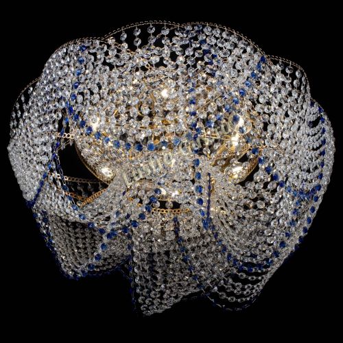 Люстра Галактика №4 синяя в Ижевске Гусь Хрустальный