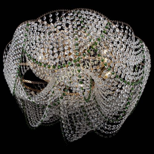 Люстра Галактика №4 зеленая в Ижевске Гусь Хрустальный