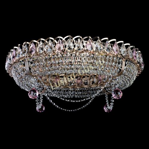 Люстра Глория №1 розовая в Ижевске Гусь Хрустальный