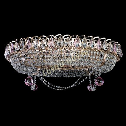 Люстра Глория №1 розовая в Ижевске Гусь Хрустальный