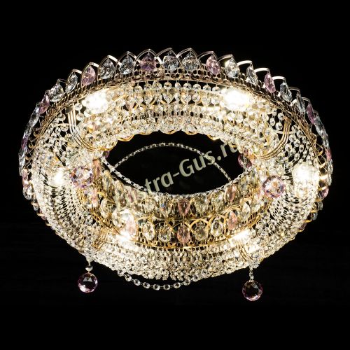 Люстра Глория №1 розовая в Ижевске Гусь Хрустальный