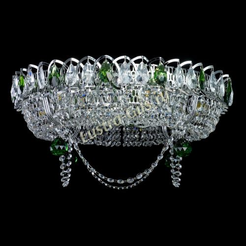 Люстра Глория №1 зеленая в Ижевске Гусь Хрустальный