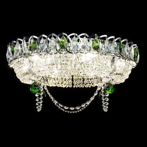 Люстра Глория №1 зеленая в Ижевске Гусь Хрустальный