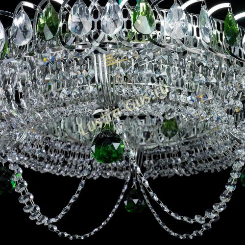 Люстра Глория №1 зеленая в Ижевске Гусь Хрустальный