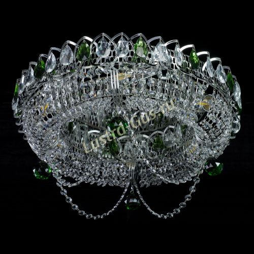Люстра Глория №1 зеленая в Ижевске Гусь Хрустальный