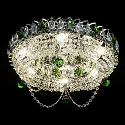 Люстра Глория №1 зеленая в Ижевске Гусь Хрустальный