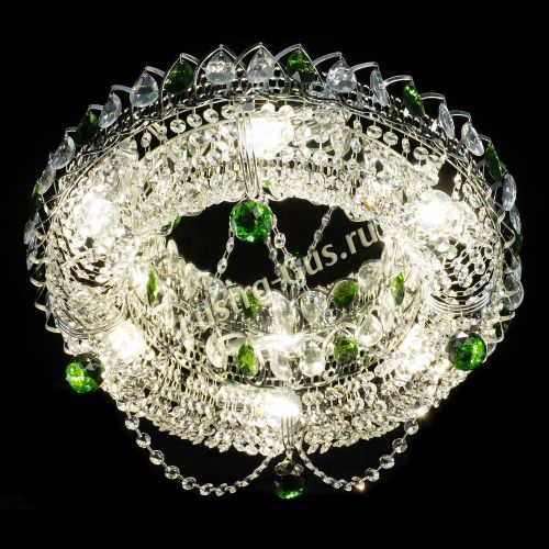 Люстра Глория №1 зеленая в Ижевске Гусь Хрустальный