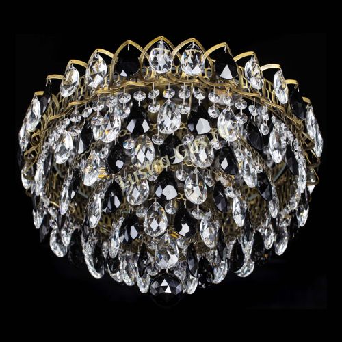 Люстра Грация №1 под бронзу черная в Ижевске Гусь Хрустальный