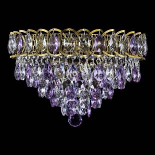 Люстра из хрусталя Люстра Грация №1 под бронзу фиолетовая