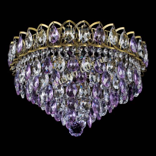 Люстра Грация №1 под бронзу фиолетовая в Ижевске Гусь Хрустальный