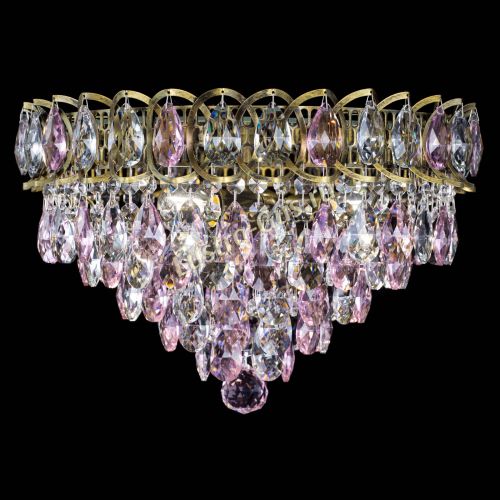 Люстра Грация №1 под бронзу розовая в Ижевске Гусь Хрустальный