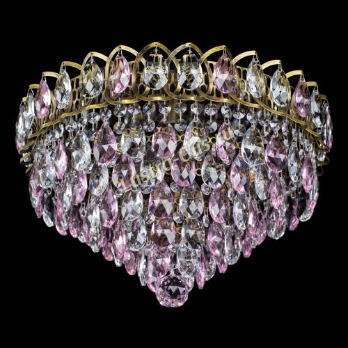 Люстра Грация №1 под бронзу розовая в Ижевске Гусь Хрустальный