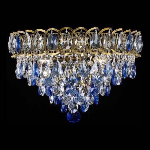 Люстра Грация №1 под бронзу синяя в Ижевске Гусь Хрустальный