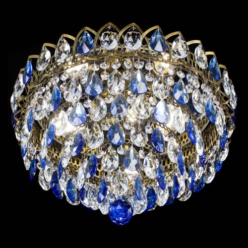 Люстра Грация №1 под бронзу синяя в Ижевске Гусь Хрустальный