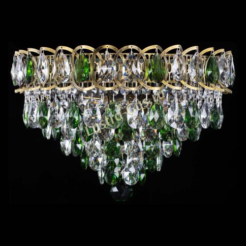 Люстра Грация №1 под бронзу зеленая в Ижевске Гусь Хрустальный