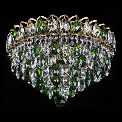 Люстра Грация №1 под бронзу зеленая в Ижевске Гусь Хрустальный