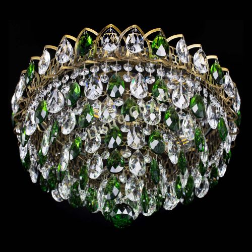Люстра Грация №1 под бронзу зеленая в Ижевске Гусь Хрустальный