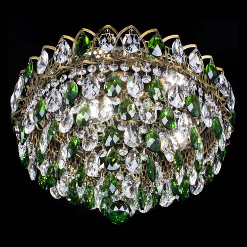 Люстра Грация №1 под бронзу зеленая в Ижевске Гусь Хрустальный