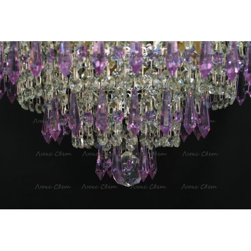 Люстра Ромашка Хризантема фиолетовая большой карашдаш в Ижевске Гусь Хрустальный