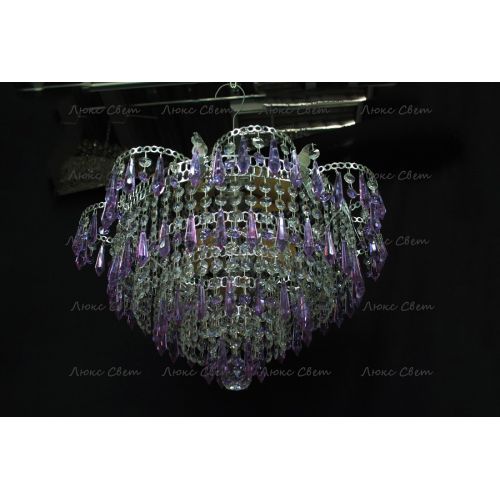Люстра Ромашка Хризантема фиолетовая большой карашдаш в Ижевске Гусь Хрустальный