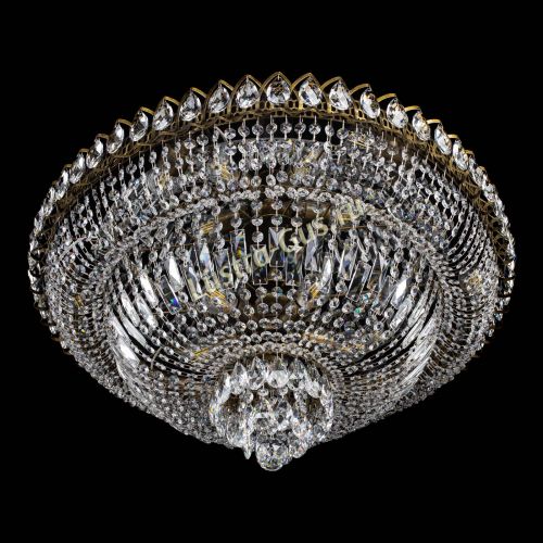 Люстра Хрустальный Каскад №1 700 мм под бронзу в Ижевске Гусь Хрустальный