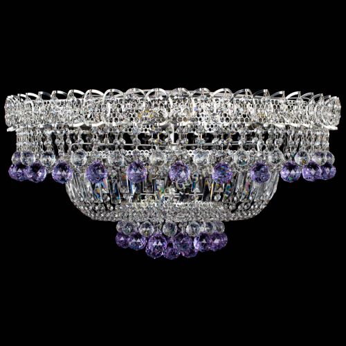 Люстра Хрустальный каскад №3 Шар фиолетовая в Ижевске Гусь Хрустальный
