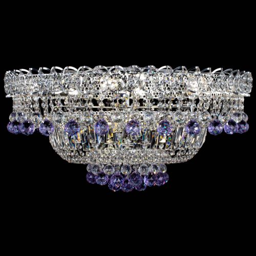 Люстра Хрустальный каскад №3 Шар фиолетовая в Ижевске Гусь Хрустальный