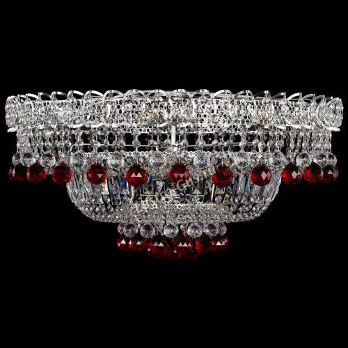 Люстра Хрустальный каскад №3 Шар красная в Ижевске Гусь Хрустальный